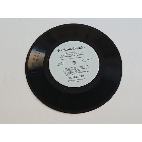 1970 The Haunted House and Other Spooky Poems & Tales 33rpm Scholastic Halloween - Picture 9 of 10